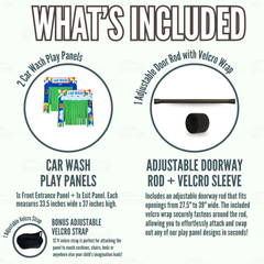 Double Car Wash Doorway Play Panel